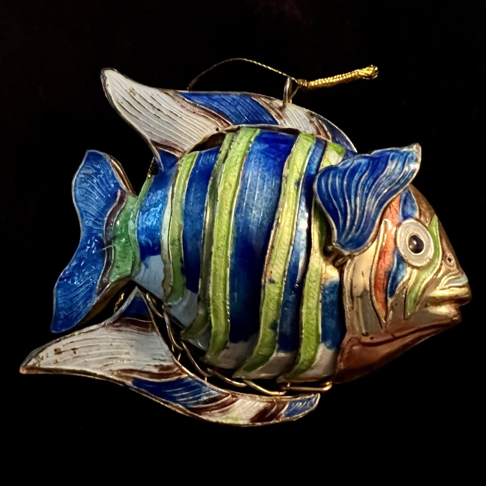 articulated cloisonné Enamaled fish ornament- decoration
